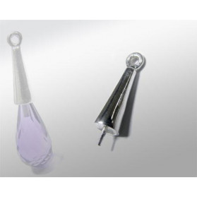 SILVER LONG BELL BAIL 14MM WITH STUD FOR STONES