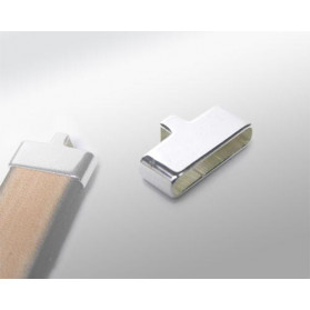 STERLING SILVER LIGHT FLAT ENDCAP 10X2MM
