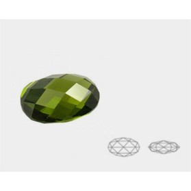 PERIDOT HYDROTHERMAL OVAL DOUBLE DAMIER