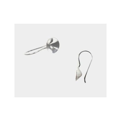 STERLING SILVER EAR HOOK WITH CONE 20MM FOR RIVOLI 12MM
