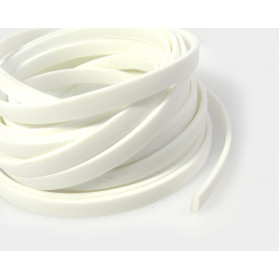 WHITE COLOR 6X2MM FLAT RUBBER 