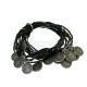 Pulsera 15 hilos con cristal tubitos y colgantes