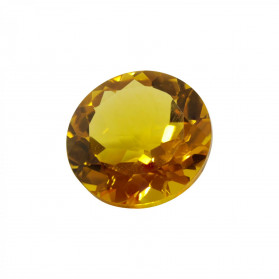 CITRINE SYNTHÉTIQUE HYDROTHERMALE, TAILLE RONDE