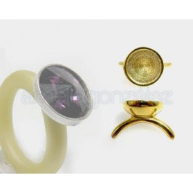 ZAMAK FASTENER FOR RING AND RIVOLI 12MM GOLD PLATED