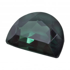 GREEN TOURMALINE SYNTHETIC SPINEL HALF MOON CUT