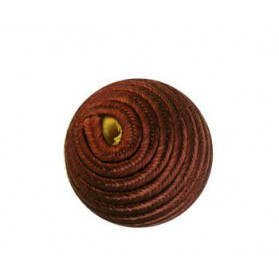 24 MM KNITTED BEADS STRAND 30 BROWN