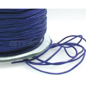 SATIN BRAIDED NYLON CORD 0,7MM ELECTRIC BLUE COLOR - 130M RO