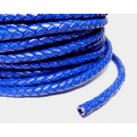 BRAIDED LEATHER ROYAL BLUE COLOR