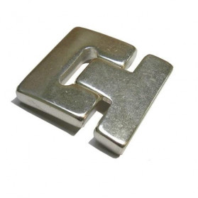 MAGNETIC CLASP 30X2MM ZAMAK SLIDING SECURITY SILVER PLATED