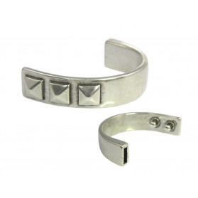 ZAMAK HALF BRACELET FINDING WITH CLAWS IN SILVERPLATED