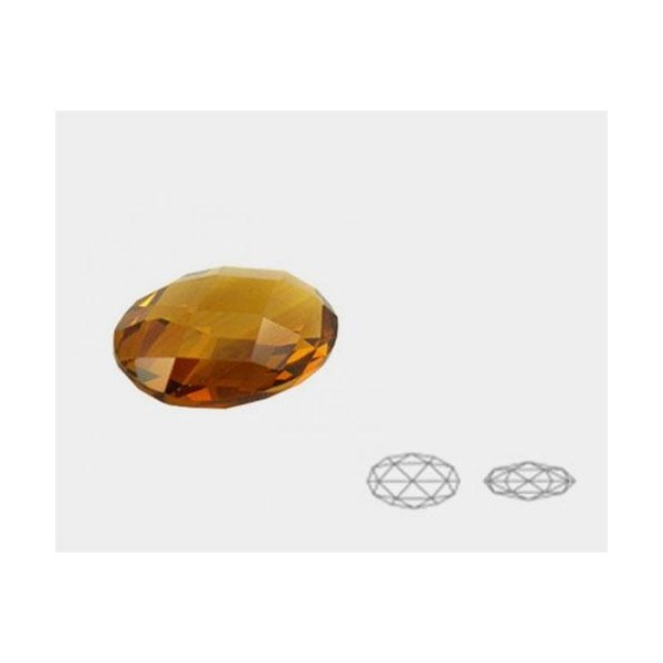 CITRINE SYNTHÉTIQUE HYDROTHERMALE, OVAL ÉCHEC