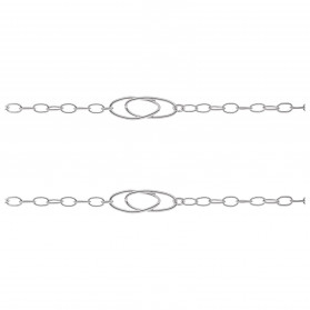 24X8 MM OVAL SILVER CHAIN  W/SOLDERED 2-OVAL LINKS