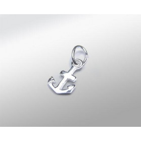 STERLING SILVER ANCHOR PENDANT 9X7MM 
