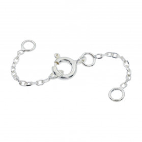 SILVER SECURITY CHAIN SL40 5CM WITH SPRING RING