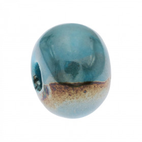 12 MM TURQUOISE POTTERY BEAD
