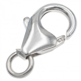 LOBSTER CLASP IN SILVER DROP SHAPE WITH RING 