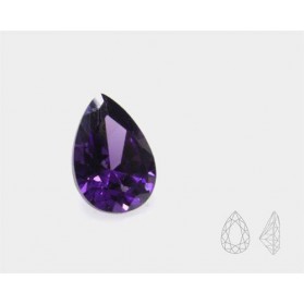 AMETHYST CUBIC ZIRCONIA PEAR SHAPE CUT