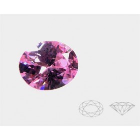 circonita rosa oval,circonita rosa,piedra sintetica, piedras, sintéticas,piedras sintéticas talla oval facetadas