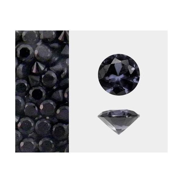 nano negro talla redonda,nano negro,piedras sinteticas ; piedras joyeria; rubi sintetico; zafiro sintetico;
