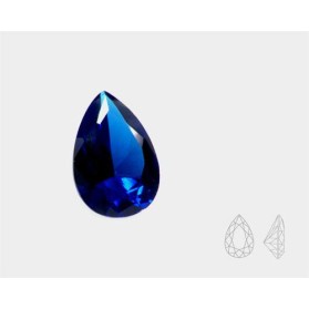 espinel azul pera,espinel azul,piedras sintéticas talla pera facetada