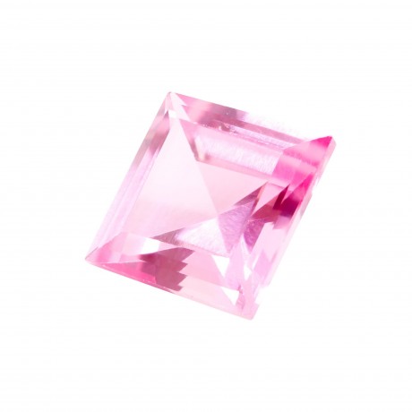 zafiro rosa cuadrado,zafiro rosa,piedra sintetica, piedras, sintéticas,piedras sintéticas talla cuadrada facetadas