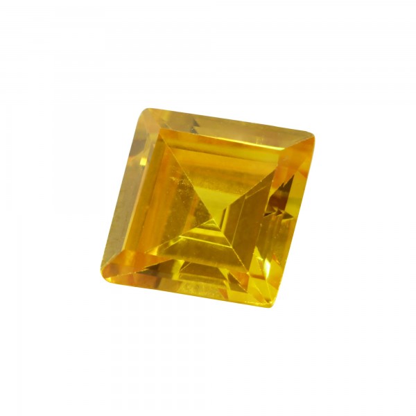 zafiro amarillo cuadrado,zafiro amarillo,piedra sintetica, piedras, sintéticas,piedras sintéticas talla cuadrada facetadas