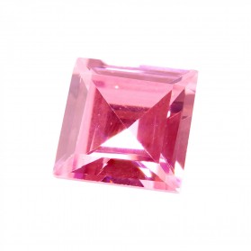 circonita rosa cuadrado,circonita rosa,piedras sintéticas talla cuadrada facetadas