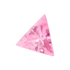 circonita rosa triangulo,circonita rosa,piedras sintéticas talla triangulo y trillion facetada