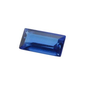 espinel azul baguette, espinel azul, piedras sintéticas, rectángulo baguette sintético facetada