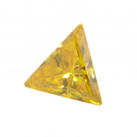 circonita amarilla triangulo,circonita amarilla,piedras sintéticas talla triangulo y trillion facetada