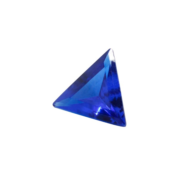 espinel azul triangulo,espinel azul,piedras sintéticas talla triangulo y trillion facetada