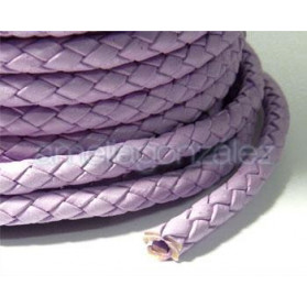 BRAIDED LEATHER VIOLET COLOR