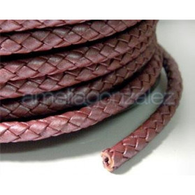 BRAIDED LEATHER RAPSBERRY COLOR