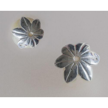 casquilla plata;casquilla flor plata;casquilla flor;casquilla flor seis petalos;base flor seis petalos;vase flor seis petalos;