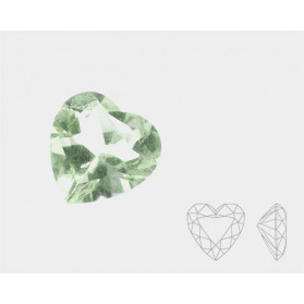 espinel olivina corazón,espinel olivina,piedra sintetica, piedras, sintéticas,piedas sintéticas talla corazón facetada