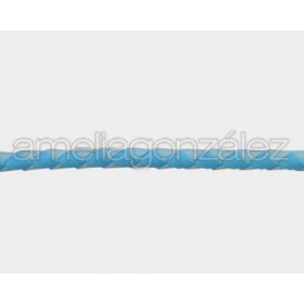 BRAIDED 4 FLAT STRANDS 3MM TURQUOISE AND BEACH COLORS