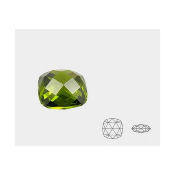 HYDROTHERMAL PERIDOT DOUBLE CHESSBOARD ANTIC SQUARE