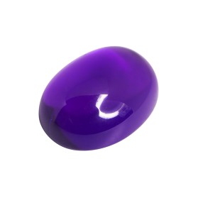 CABOCHON OVAL, HYDROTHERMAL, SYNTHETIC AMETHYST