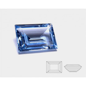 RECTANGLE CUT SYNTHETIC ACQUAMARINE POINT SHAPED