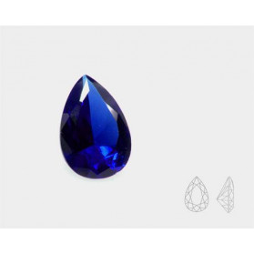 zafiro azul pera,zafiro azul,piedras sintéticas talla pera facetada