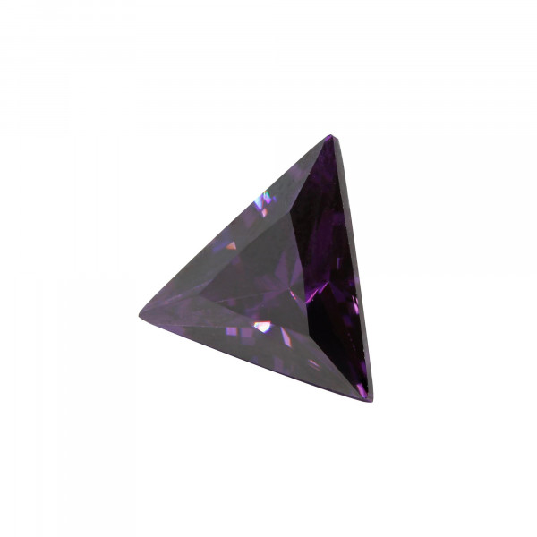 circonita amatista triangulo,circonita amatista,piedras sintéticas talla triangulo y trillion facetada